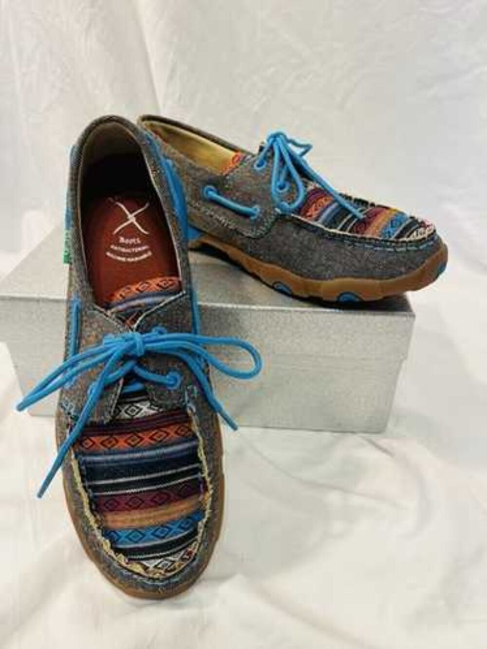 Twisted X Boat Shoe Diamond Weave ECO TWX Size 8.5